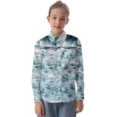Ocean Wave Kids  Long Sleeve Shirt by Jack14