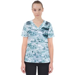 Ocean Wave Women s V-neck Scrub Top by Jack14