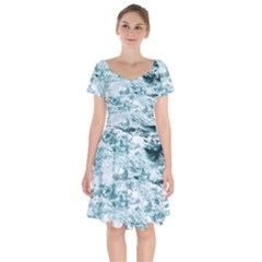 Ocean Wave Short Sleeve Bardot Dress by Jack14