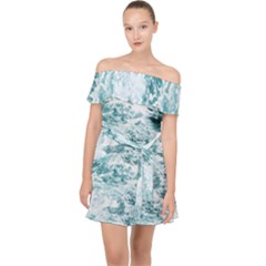 Ocean Wave Off Shoulder Chiffon Dress by Jack14