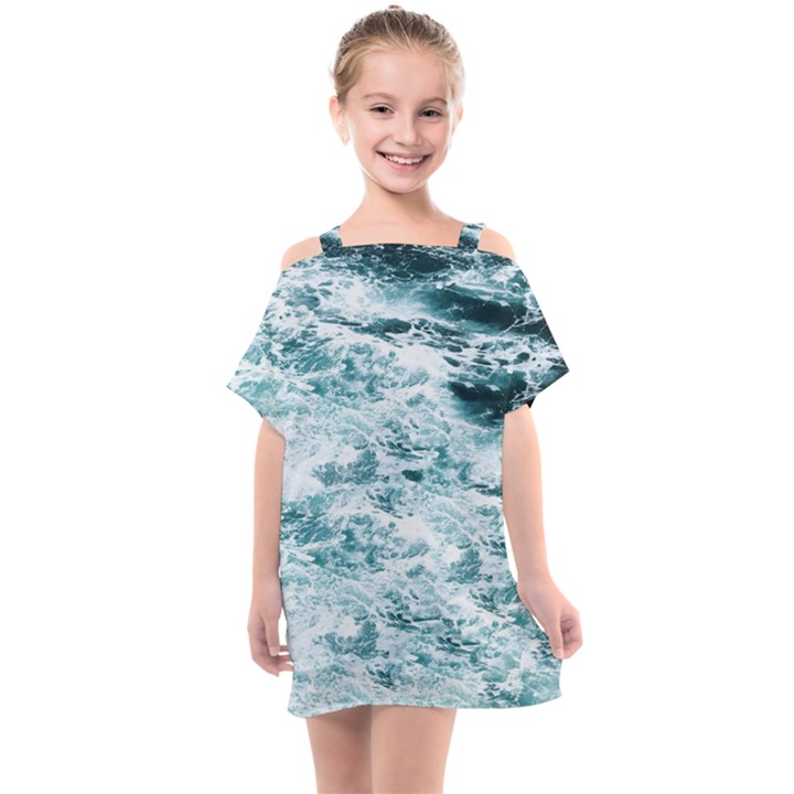 Ocean Wave Kids  One Piece Chiffon Dress