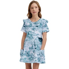 Ocean Wave Kids  Frilly Sleeves Pocket Dress by Jack14