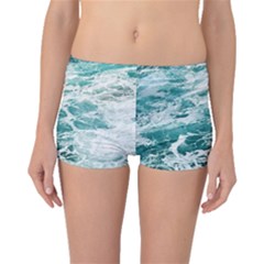 Blue Crashing Ocean Wave Boyleg Bikini Bottoms