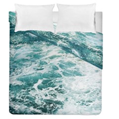 Blue Crashing Ocean Wave Duvet Cover Double Side (queen Size) by Jack14