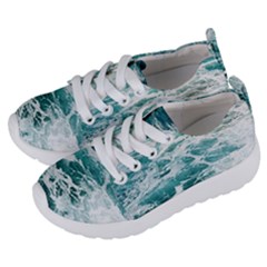 Blue Crashing Ocean Wave Kids  Lightweight Sports Shoes