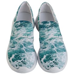 Blue Crashing Ocean Wave Women s Lightweight Slip Ons by Jack14