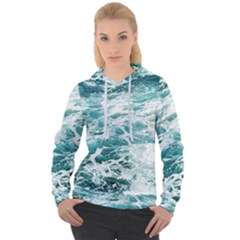 Blue Crashing Ocean Wave Women s Overhead Hoodie by Jack14