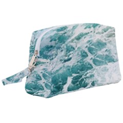 Blue Crashing Ocean Wave Wristlet Pouch Bag (large) by Jack14