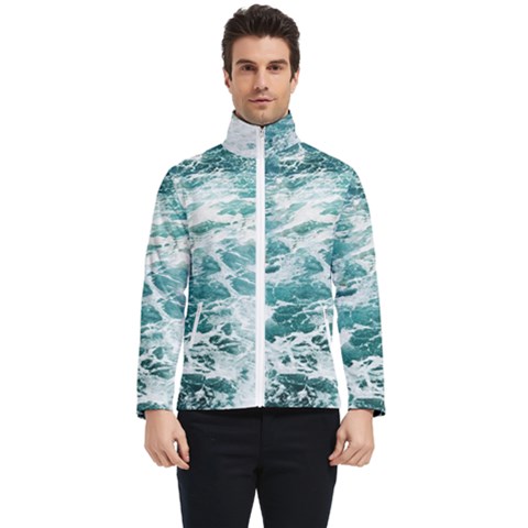 Blue Crashing Ocean Wave Men s Bomber Jacket by Jack14