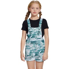 Blue Crashing Ocean Wave Kids  Short Overalls by Jack14