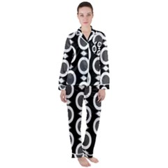 Blackandgrey Women s Long Sleeve Satin Pajamas Set	 by ByThiagoDantas