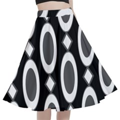 Blackandgrey A-line Full Circle Midi Skirt With Pocket by ByThiagoDantas