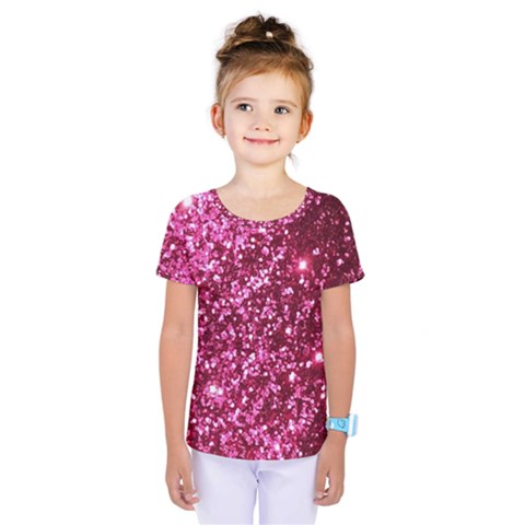 Pink Glitter Kids  One Piece T-shirt by Amaryn4rt