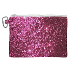 Pink Glitter Canvas Cosmetic Bag (xl) by Amaryn4rt