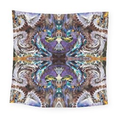  Violet Symmetry Square Tapestry (large) by kaleidomarblingart
