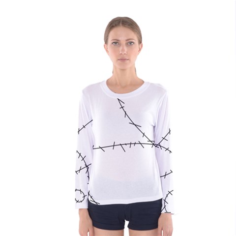 Stitched Women s Long Sleeve T-shirt by Catofmosttrades