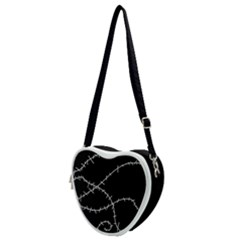 Stitched Inverted Heart Shoulder Bag by Catofmosttrades