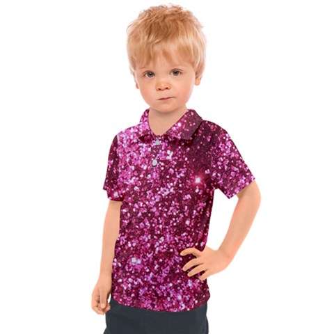 Pink Glitter Kids  Polo T-shirt by Amaryn4rt