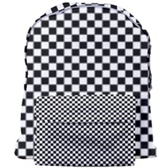 Black And White Checkerboard Background Board Checker Giant Full Print Backpack by Amaryn4rt