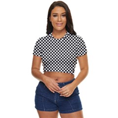 Dance Floor Side Button Cropped T-shirt by Amaryn4rt