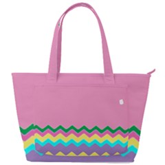 Easter Chevron Pattern Stripes Back Pocket Shoulder Bag  by Amaryn4rt