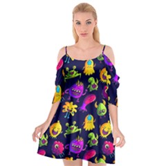 Space Patterns Cutout Spaghetti Strap Chiffon Dress by Amaryn4rt