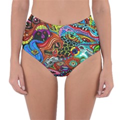 Vector Art Pattern - Reversible High-waist Bikini Bottoms by Amaryn4rt