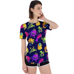 Space Patterns Perpetual Short Sleeve T-shirt by Amaryn4rt