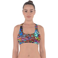 Vector Art Pattern - Cross Back Hipster Bikini Top  by Amaryn4rt