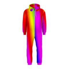 Multi-color-rainbow-background Hooded Jumpsuit (kids)