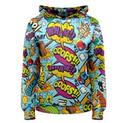 Comic Elements Colorful Seamless Pattern Women s Pullover Hoodie by Amaryn4rt