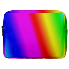 Multi-color-rainbow-background Make Up Pouch (large) by Amaryn4rt