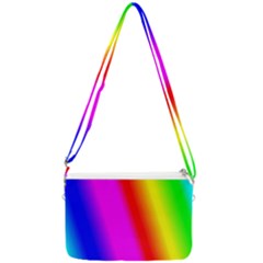 Multi-color-rainbow-background Double Gusset Crossbody Bag by Amaryn4rt