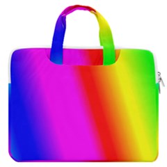 Multi-color-rainbow-background Macbook Pro 13  Double Pocket Laptop Bag by Amaryn4rt