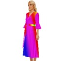 Multi-color-rainbow-background Midsummer Wrap Dress View2