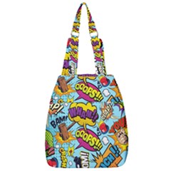 Comic Elements Colorful Seamless Pattern Center Zip Backpack by Amaryn4rt