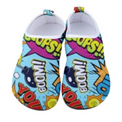 Comic Elements Colorful Seamless Pattern Kids  Sock-style Water Shoes