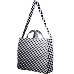 Background-wallpaper-texture-lines Dot Dots Black White Square Shoulder Tote Bag by Amaryn4rt