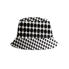 Background-wallpaper-texture-lines Dot Dots Black White Inside Out Bucket Hat (kids) by Amaryn4rt