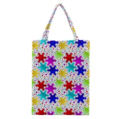 Snowflake Pattern Repeated Classic Tote Bag by Amaryn4rt