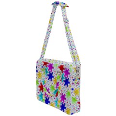 Snowflake Pattern Repeated Cross Body Office Bag by Amaryn4rt