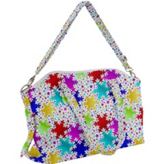 Snowflake Pattern Repeated Canvas Crossbody Bag by Amaryn4rt