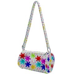 Snowflake Pattern Repeated Mini Cylinder Bag by Amaryn4rt