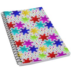 Snowflake Pattern Repeated 5 5  X 8 5  Notebook by Amaryn4rt