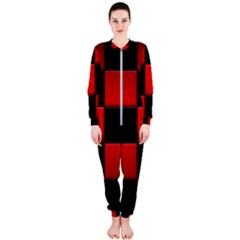 Black And Red Backgrounds- Onepiece Jumpsuit (ladies) by Amaryn4rt