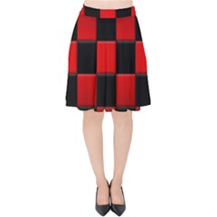 Black And Red Backgrounds- Velvet High Waist Skirt by Amaryn4rt