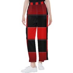 Black And Red Backgrounds- Women s Pants 