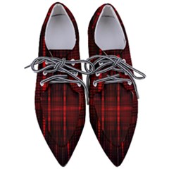 Black And Red Backgrounds Pointed Oxford Shoes by Amaryn4rt