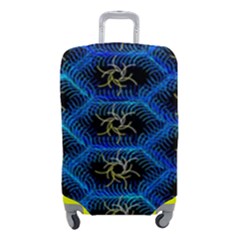 Blue Bee Hive Pattern Luggage Cover (small) by Amaryn4rt