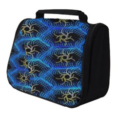 Blue Bee Hive Pattern Full Print Travel Pouch (small) by Amaryn4rt